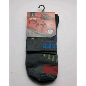 Voxx Life Stasis Neuro Socks Athletic Mini Crew Grey Size L (Men's 9.5-12.5)